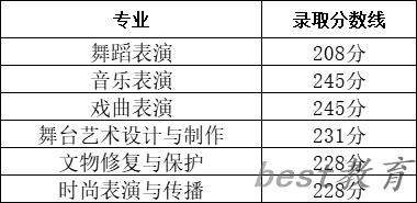 2024年湖北艺术职业学院单招录取分数线