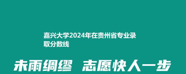 嘉兴大学2024年在贵州省专业录取分数线
