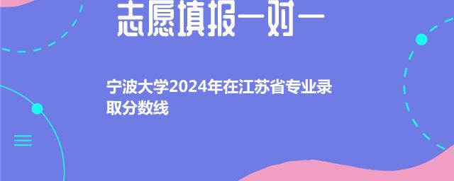 宁波大学2024年在江苏省专业录取分数线