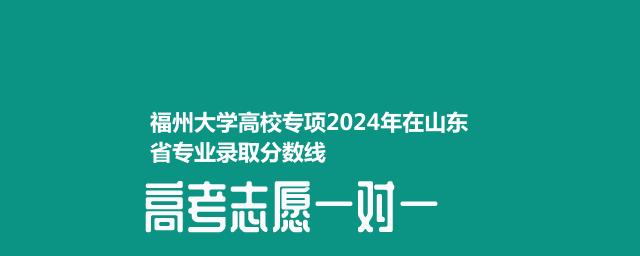 福州大学高校专项2024年在山东省专业录取分数线