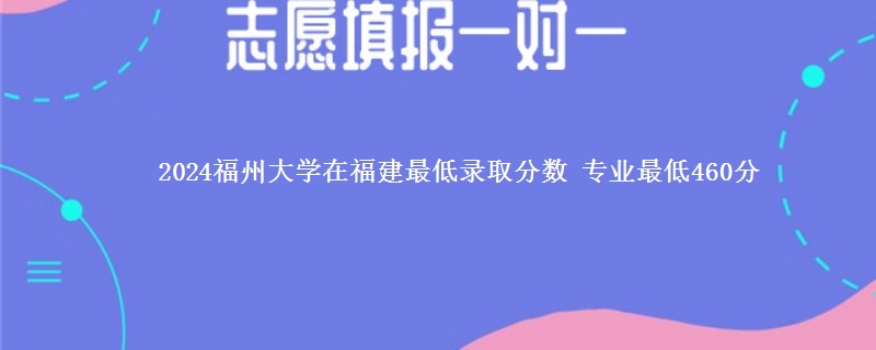 2024福州大学在福建最低录取分数 专业最低460分