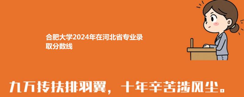 合肥大学2024年在河北省专业录取分数线