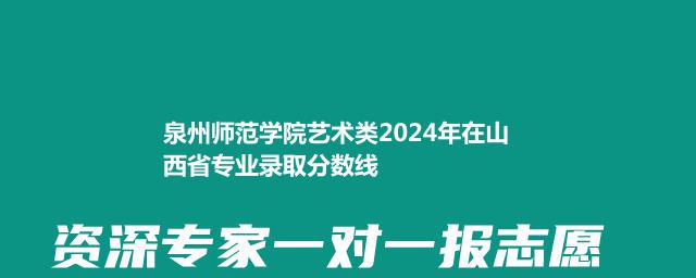 泉州师范学院艺术类2024年在山西省专业录取分数线