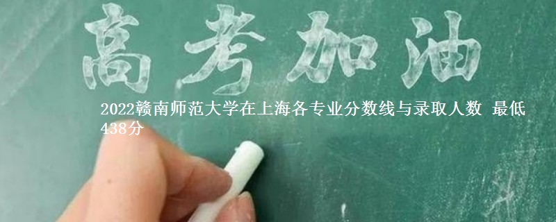 2022赣南师范大学在上海各专业录取分数线和录取位次 最低438分