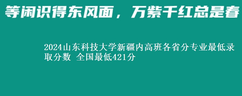 2024山东科技大学新疆内高班各省分专业最低录取分数 全国最低421分