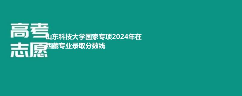 山东科技大学国家专项2024年在西藏专业录取分数线