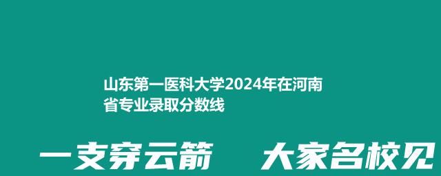 山东第一医科大学2024年在河南省专业录取分数线