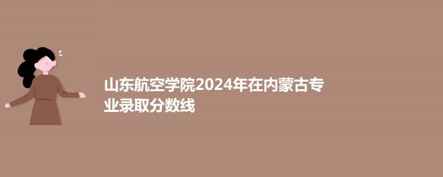 山东航空学院2024年在内蒙古专业录取分数线