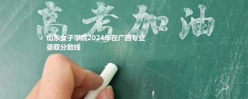 山东女子学院2024年在广西专业录取分数线
