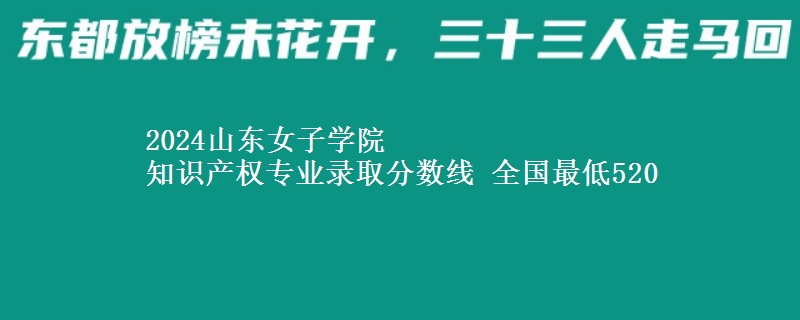 2024山东女子学院
知识产权专业录取分数线 全国最低520