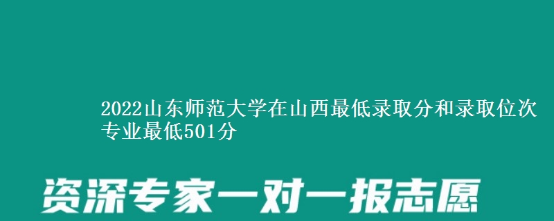 2022山东师范大学在山西最低录取分和录取位次 专业最低501分