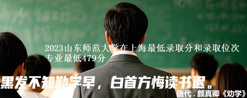 2023山东师范大学在上海最低录取分和录取位次 专业最低479分
