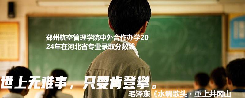 郑州航空管理学院中外合作办学2024年在河北省专业录取分数线