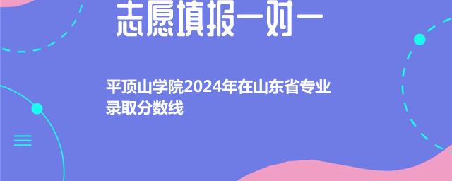 平顶山学院2024年在山东省专业录取分数线