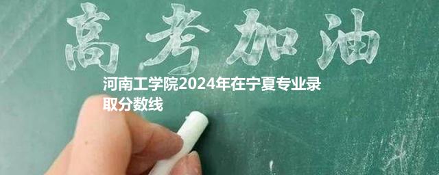 河南工学院2024年在宁夏专业录取分数线