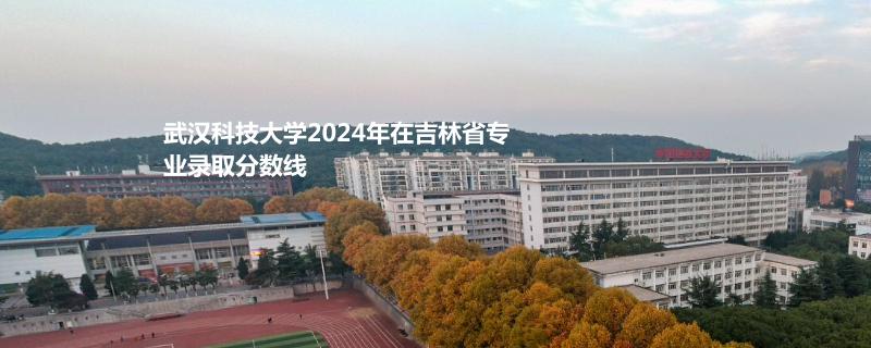 武汉科技大学2024年在吉林省专业录取分数线