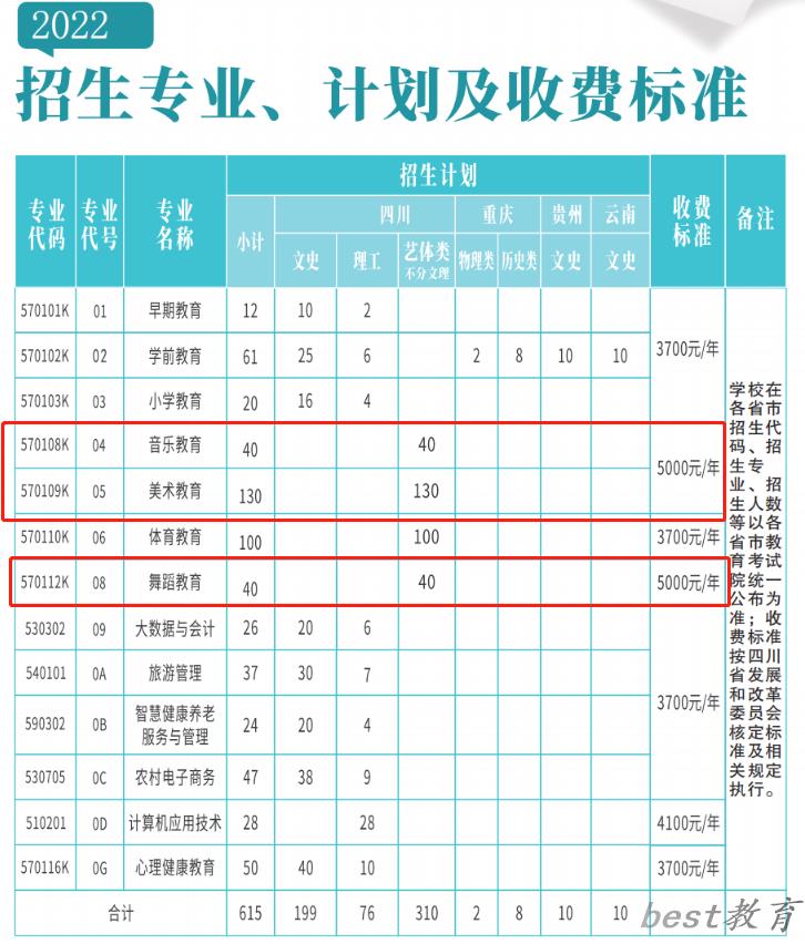 西昌民族幼儿师范高等专科学校艺术类学费多少钱一年（附各专业收费标准）