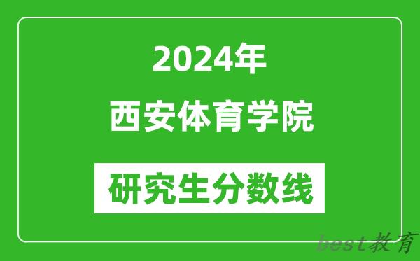 2024年西安体育学院研究生分数线一览表（含2023年历年）