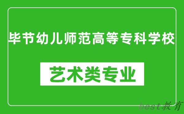 毕节幼儿师范高等专科学校艺术类专业一览表