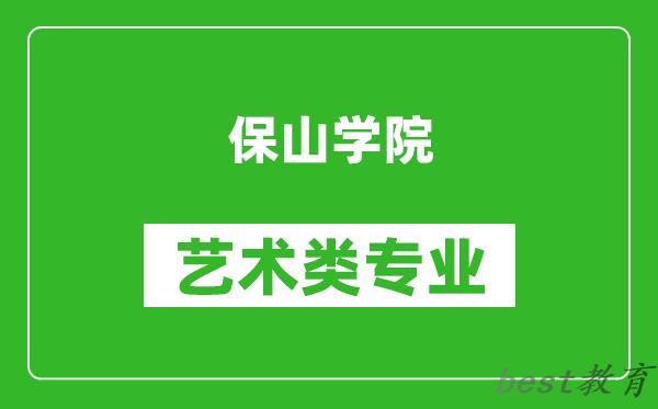 保山学院艺术类专业一览表